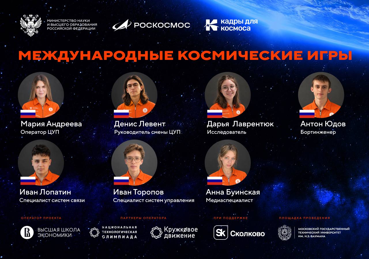 Определен состав сборной России на Международных космических играх